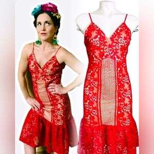 🔥HP🔥Red Lace Dress